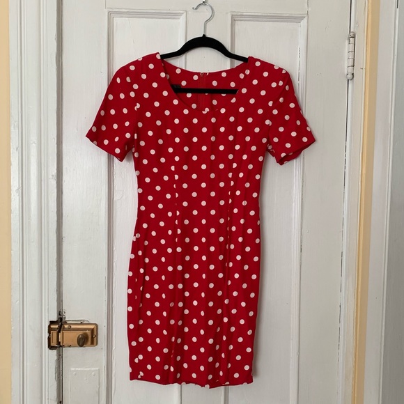 Vintage Dresses & Skirts - CLEARANCE | VTG Polka Dot Slim Mini Dress Vintage Dresses & Skirts - CLEARANCE | VTG Polka Dot Slim Mini Dress